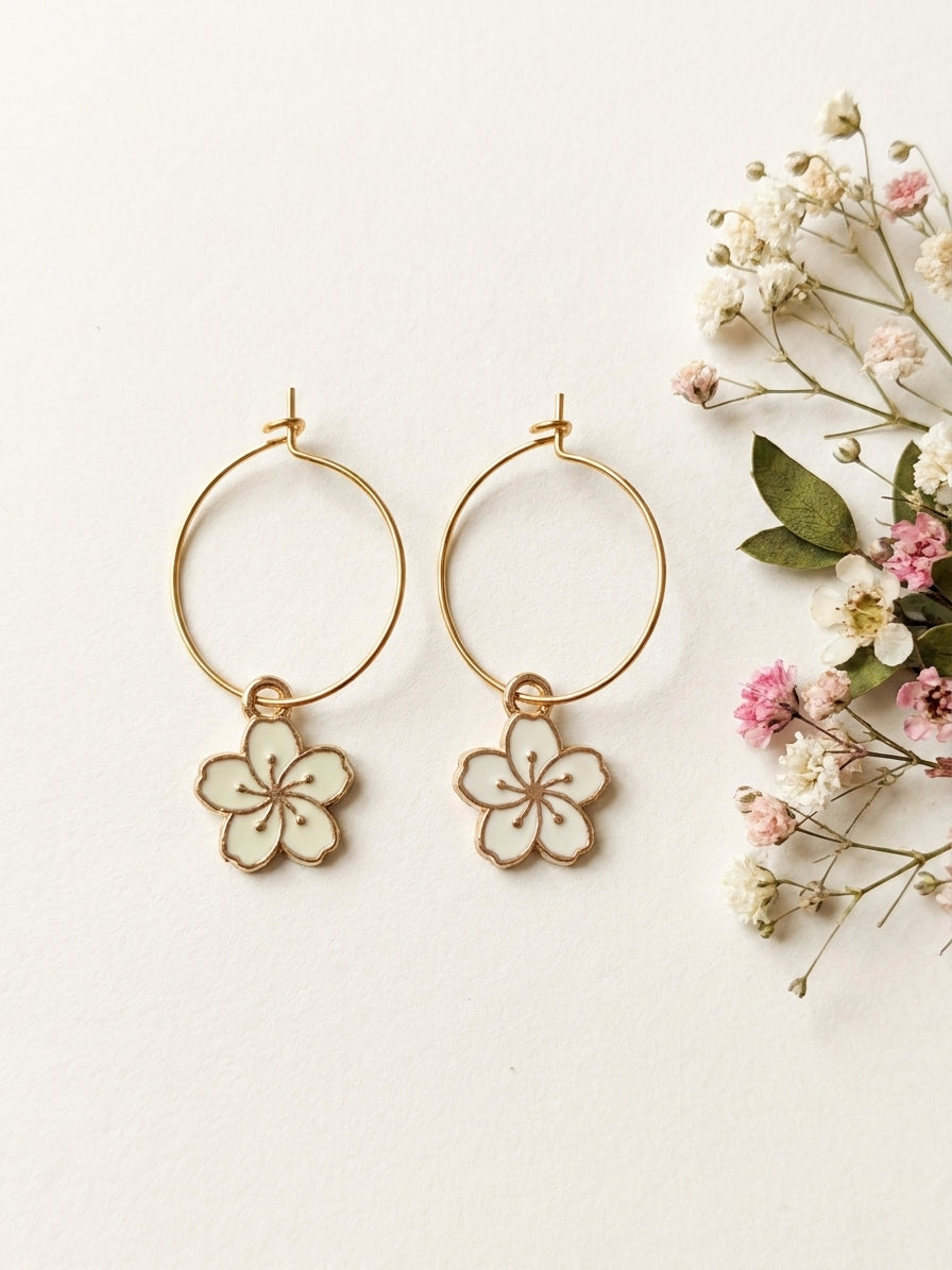 Boucles d'oreilles fleurs