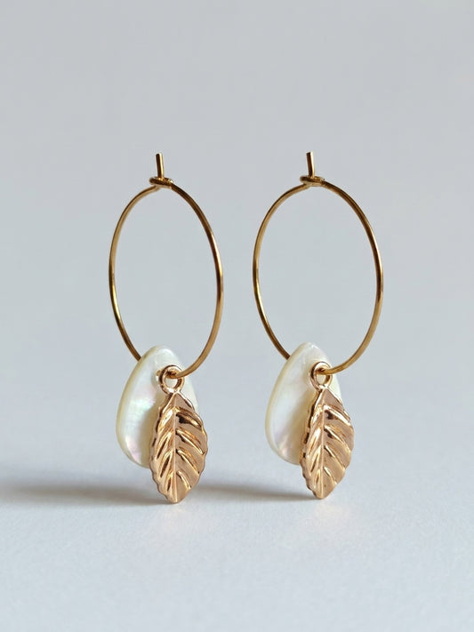 Boucles d'oreilles feuille